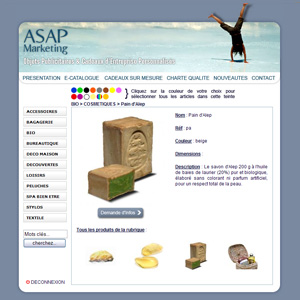 Asap Marketing : Page d&eacute;tail produit