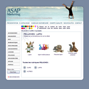 Asap Marketing : Page produits